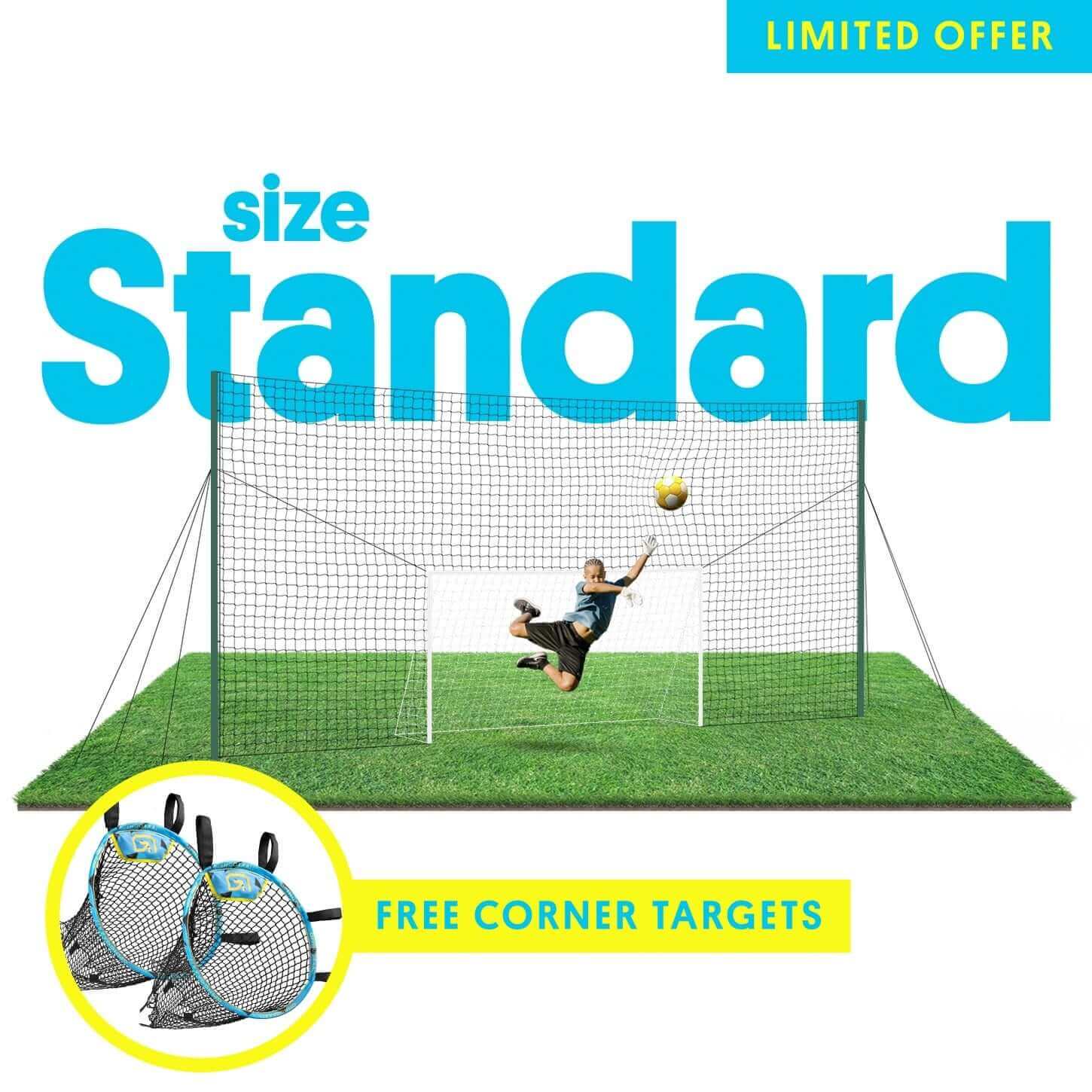3-in-1 Soccer Goal (Standard) + FREE Corner Targets